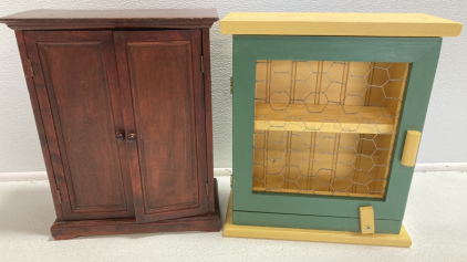 (2) Mismatched Decorative Storage Boxes