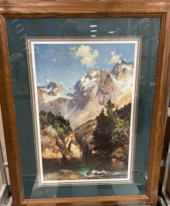 XL Framed Mountain Scene