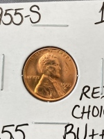 1955-S Red Choice BU+++ Wheat Penny