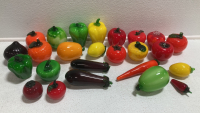 (25) Glass Fruits and Vegetables