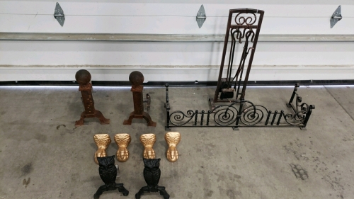 Fire place accessories and cast iron feet and stand pieces