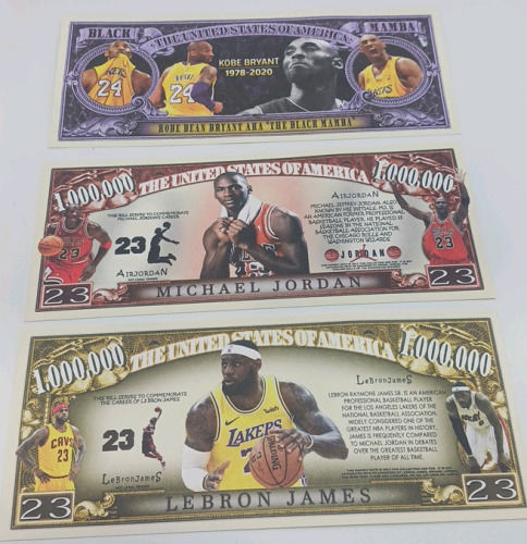 (3) NBA Collector Bills