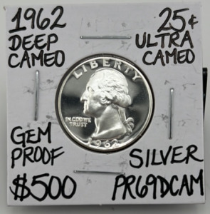 1962 PR69DCAM Deep Cameo Silver Quarter