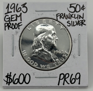 1963 PR69 Gem Proof Franklin Half Dollar