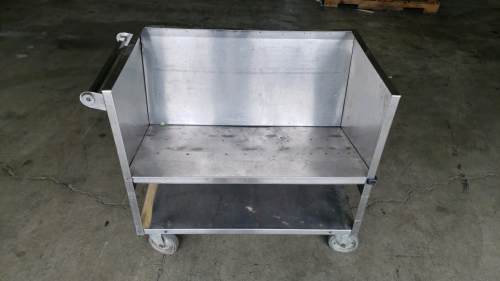 Metal cart for food trays