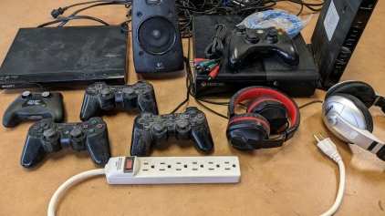 XBox 360 w/Controller & Cables, PlayStation 4 Controllers, Working Sony DVD Player, More