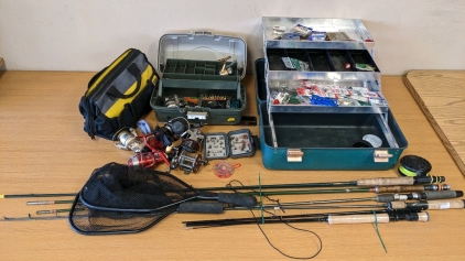Fishing Reels, Rods, Tackle, Nets, More