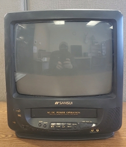 Working Sansui 13" Box TV VCR Combo