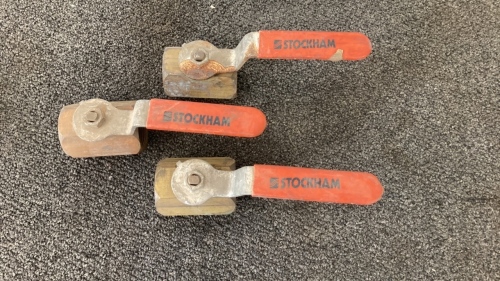 (3) Stockham Brass Ball Valves