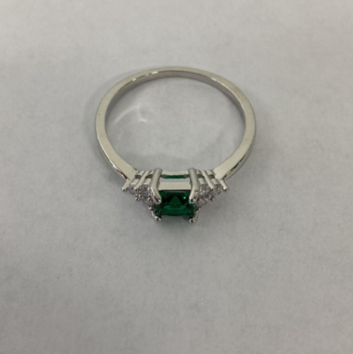 Square Cut Emerald Ring