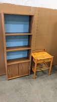 Bookcase, Rustic Pine Side Table