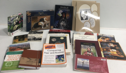(2) Puzzles, Assorted Books And More