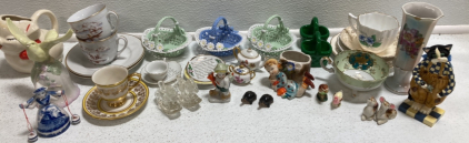 Small Knick Knacks: Baskets, Tea Cups, Bells, Animals and more