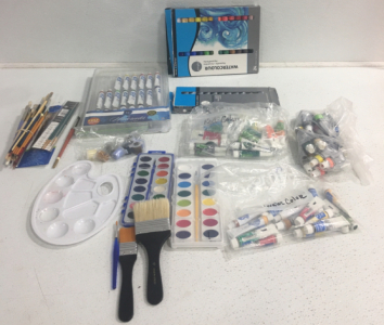 Watercolor Paints And Paint Brushes