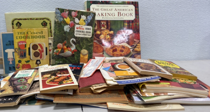 A Whole Bunch Of Cook Books (The Great American Baking Book, The Pocket Cook Book, Hamburger Cook Book, And Many More Cookbooks