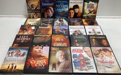 (25) Assorted DVDs: Religious, Family, Drama