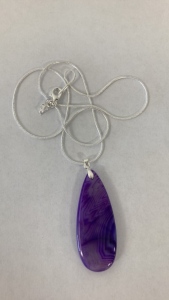 Purple Onyx Agate Necklace