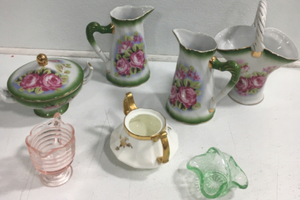 Assorted Glass Decorative Dishes