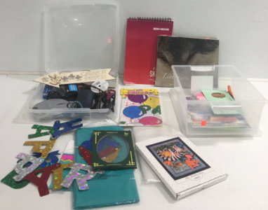 (2) Plastic Tubs Full Of Assorted Items