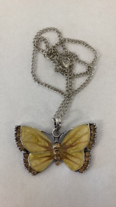 Yellow Butterfly Necklace