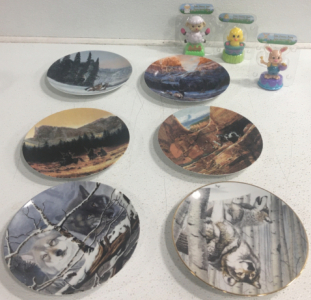 (6) Native Plates, (3) Solar Dancing Pets