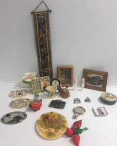 Pitcure Frames, Handmade Flag, Assorted Knickknacks