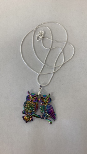 Rainbow Owl Necklace