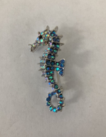 Blue Seahorse Pin