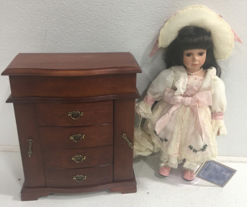 Jewerly Box, Porcelain Doll