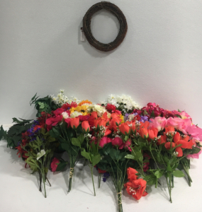 Large Lot Of Artificial Flowers