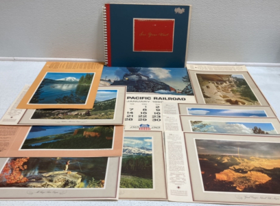 Union Pacific Railroad 1969 Calendar, Western Collectible Photograph Prints
