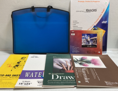 Large Watercolor and Sketch Pads, Art Bags, Portfolio Carrier