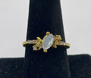 (1) Gold Toned Opal Ring Size 10