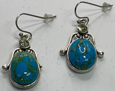 (1) Set Copper Turquoise Earings