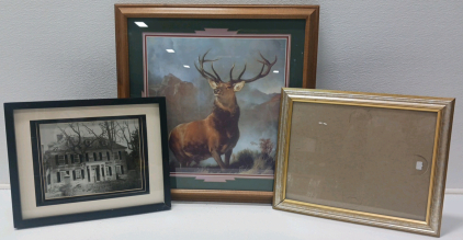 Elk Print, House Framed Photo And Picture Frame