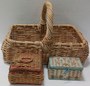 (3) Wicker Baskets