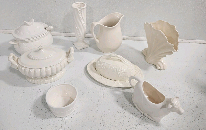 Ceramic Butter Dish, Vases, Tea Pot And More
