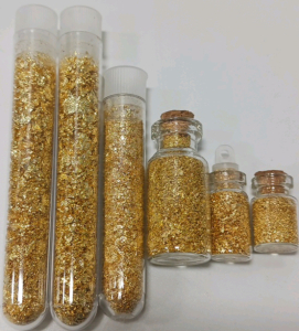 (6) Bottles Of Gold Flake/ Leaf Gold