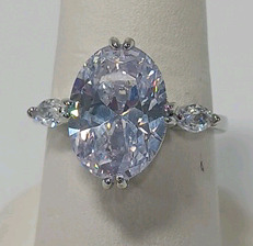 Sparkling Clear Gemstone Ring