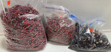 (2) Bags of Red Coral and Freshwater Pearl Beads, (1) Bag of Amethyst, Smokey Quartz and Pearl Beads