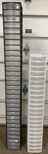 (2) Tall Plastic Storage Drawers