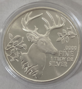 2015 White Tail Deer Silver Round