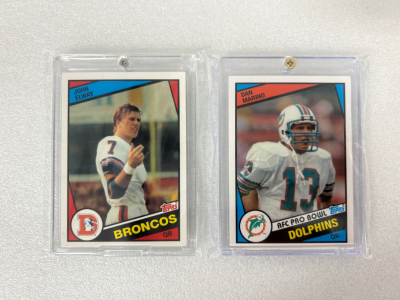 Topps John Elway and Dan Marino Quarterback Sports Cards