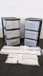 New 31" Honeycomb Shades, New Ledge Shelves, Storage Drawers