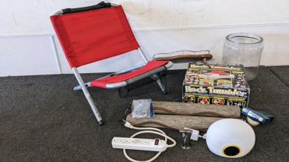 Beach Chair, Rock Tumbler, Lumie Alarm Clock, Roll-down Shades, Butane Lighter, More