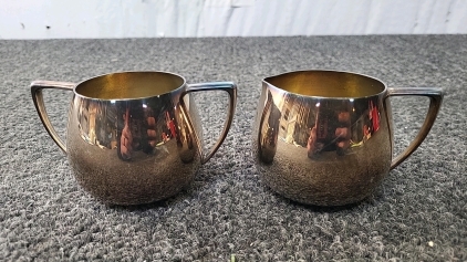 Empire Crafts Silver Creamer and Sugar Set