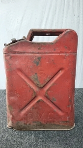 Vintage 5 Gallon Metal Gas Can