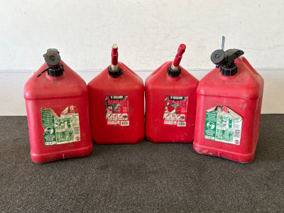 Four 5 Gallon Gas Cans