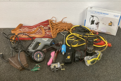 Jumper Cables, Stanley Stapler, TV Ciling Mount, And More