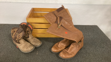 Boots, and Wooden Crate